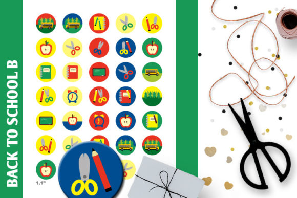 Back to School Bottlecap Part 2: Printable Craft Circles