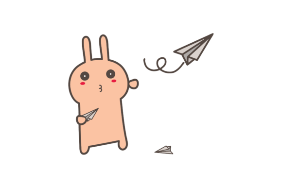 Back to School Bunny Playing Plane Paper: A Versatile Digital Design for Creative Projects