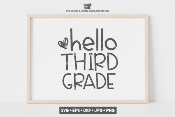 Back to School Hello Third Grade SVG: Versatile Cut Files for Creative Projects
