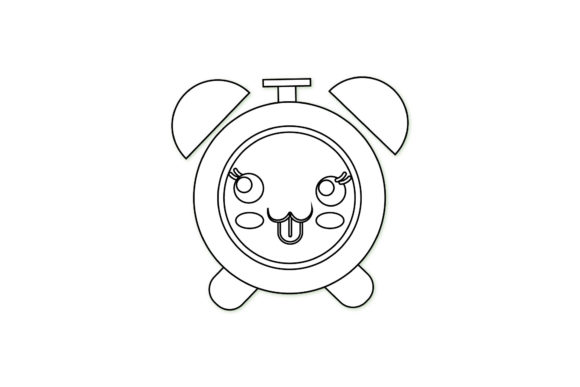 Back to School Kawaii Alarm Clock Line: A Versatile Design for Creative Projects