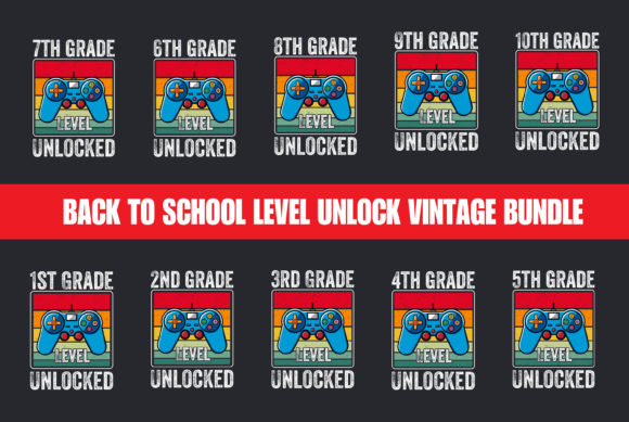Back to School Level Unlock Vintage