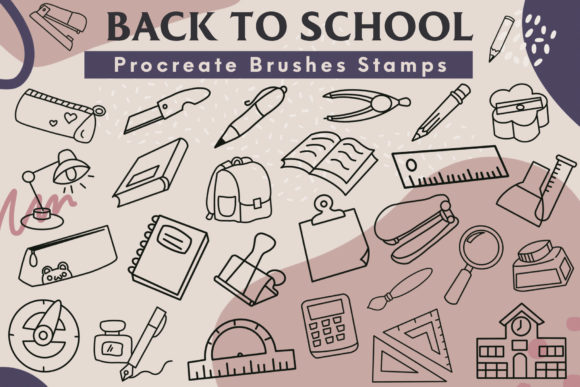 Getting the Most from Your Procreate Brushes Stamp Back to School Set