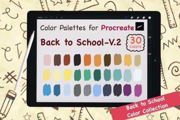Procreate Color Palettes-BackToSchool V2: Streamline Your Digital Art Workflow with Hand-Picked Color Swatches